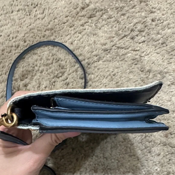 Coach denim Hayden Blue Floral Crossbody Bag with tea floral appliqué - Picture 7 of 7